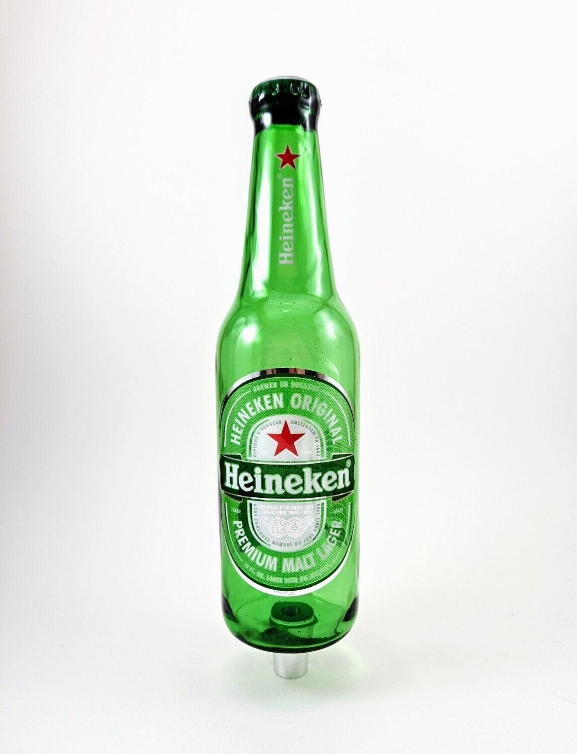 Heineken beer bottle tap handle. 3/8 Kegerator Faucet. Wedding Bar Draft Marker 
