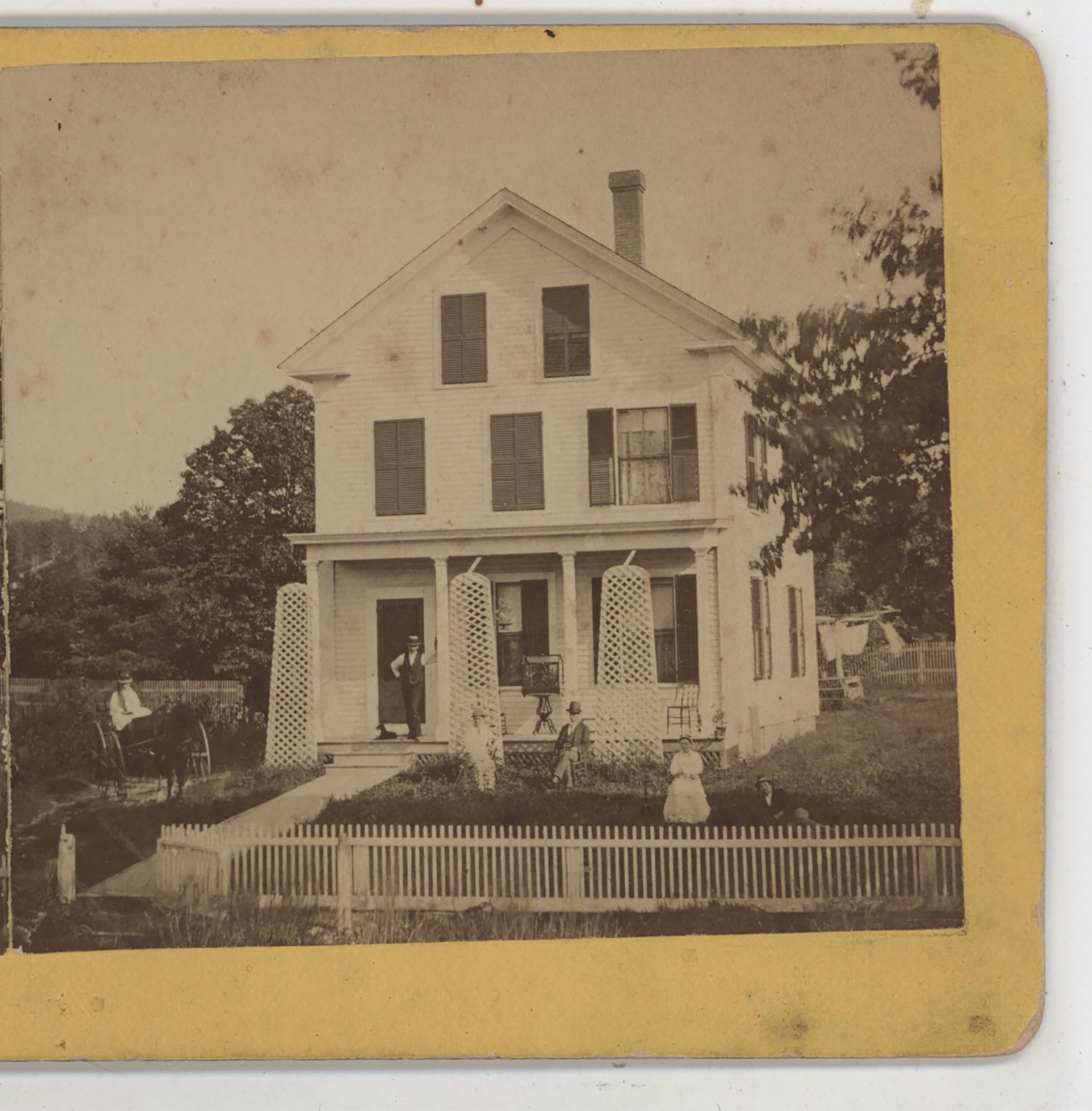 Uncle Ned\'s Home in Athol MA Stereoview c1870