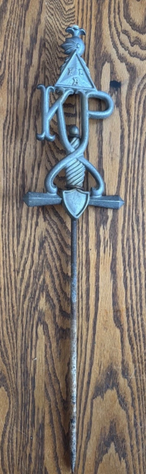 Knights of Pythias Metal Grave Marker Emblem Cemetery Plaque