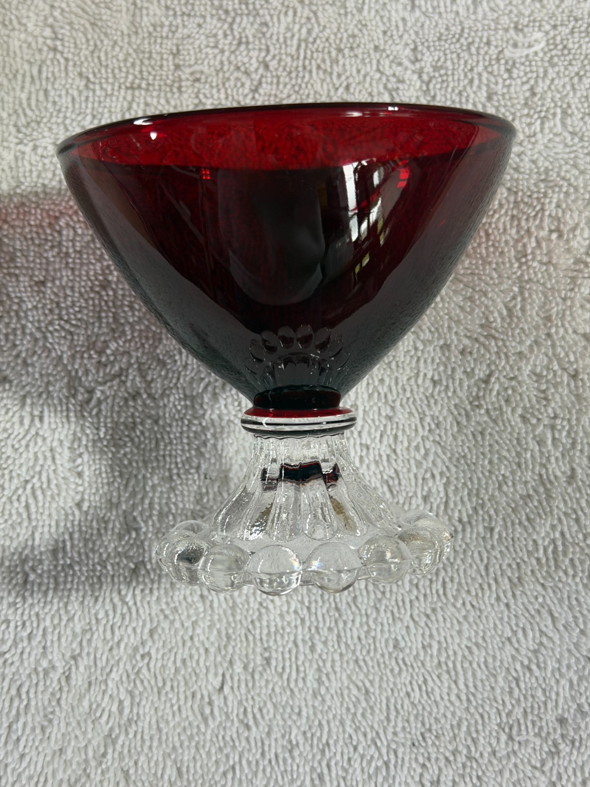 Vintage Anchor Hocking Boopie Royal Ruby Red Sherbet Glass 3 1/2