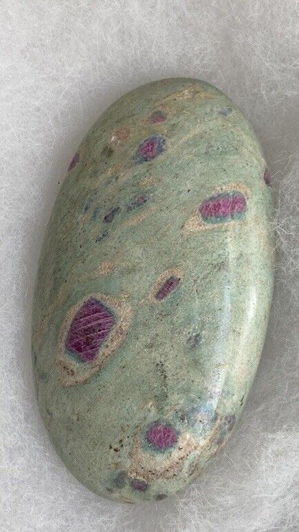 Ruby in Fuchsite from India Large Palm Stone Crystal