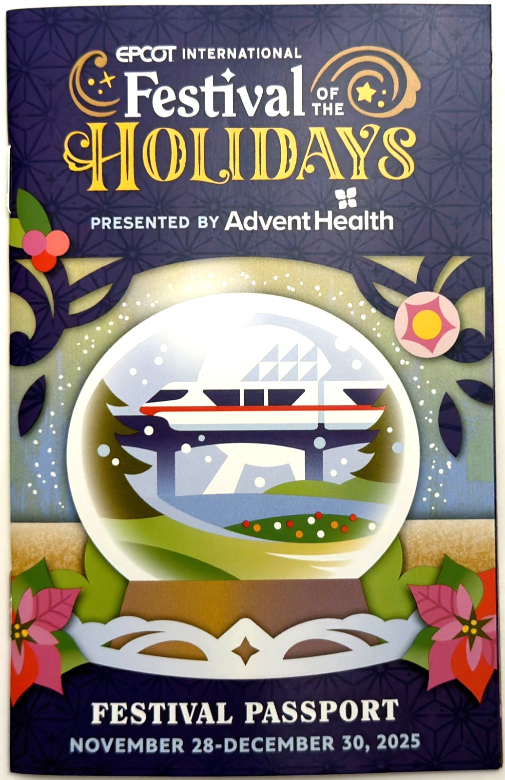 Epcot Festival of the Holidays Passport Booklet Disney World 2025 Quick Ship WDW