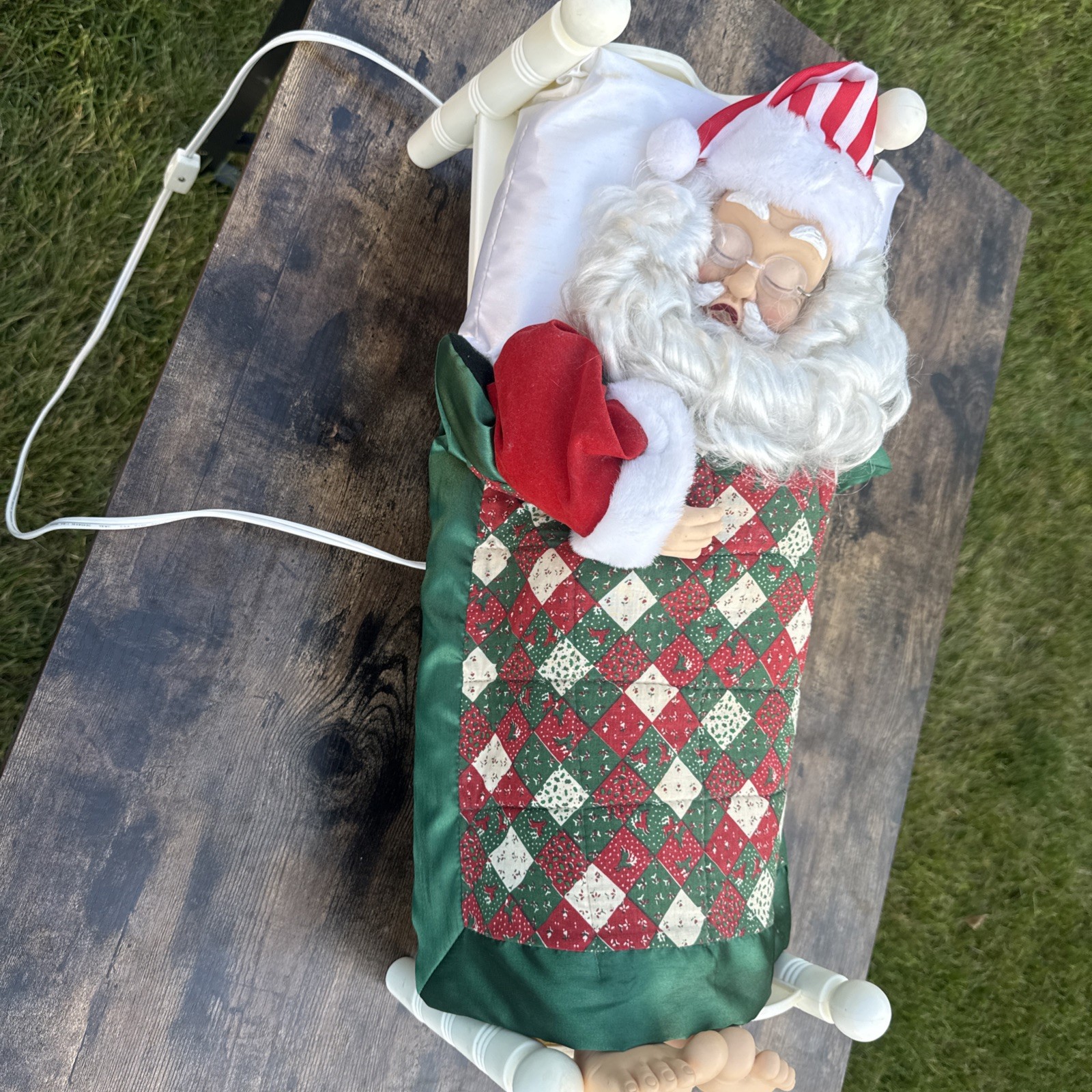 Vintage 1994 Telco Animated Christmas Santa – Sleeping Snoring Whistling Holiday