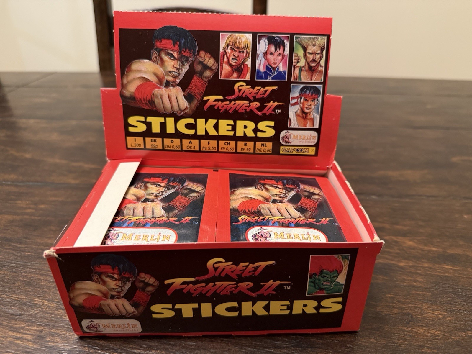 (1) Sealed Pack 1991 Merlin Super Street Fighter 2  Capcom Insanely Rare