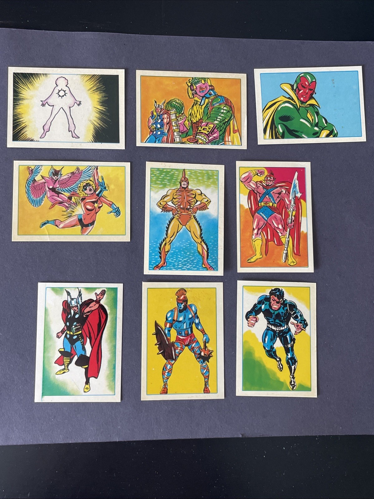 Vintage 1984 Marvel Super Heroes Secret Wars Stickers Lot - 9 Unused Excellent