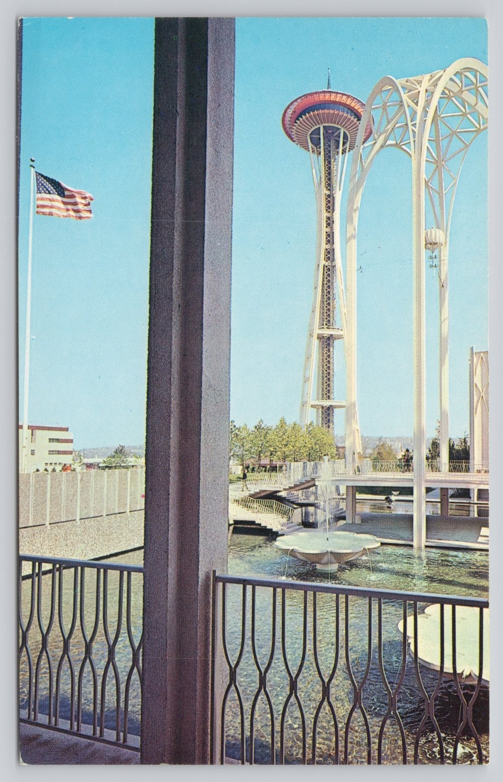 Seattle Space Needle Postcard 1962 World\'s Fair Plastichrome Kyle S. Smith