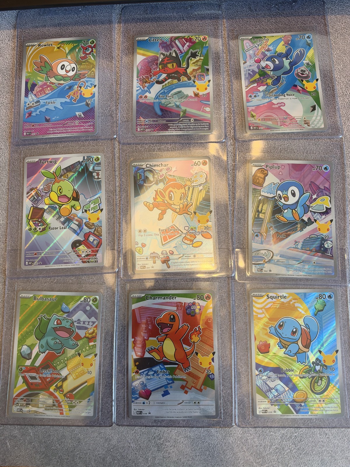 Pokemon First Partner Series 1 Complete 9 Cards Set Kanto Sinnoh Alola