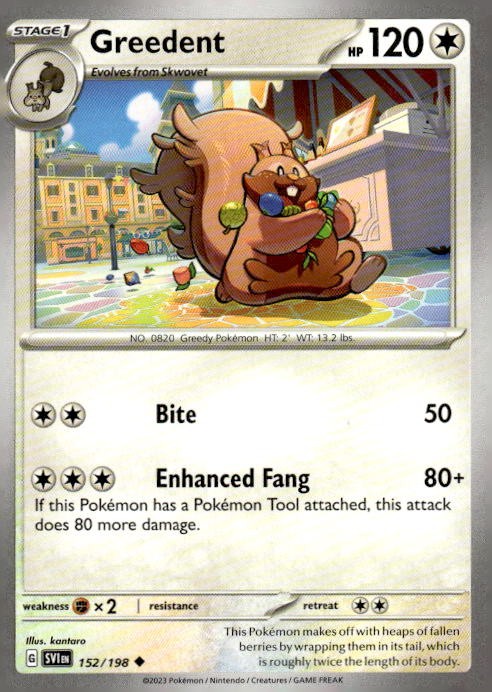 SV01: Scarlet & Violet Base Set #152/198 Greedent