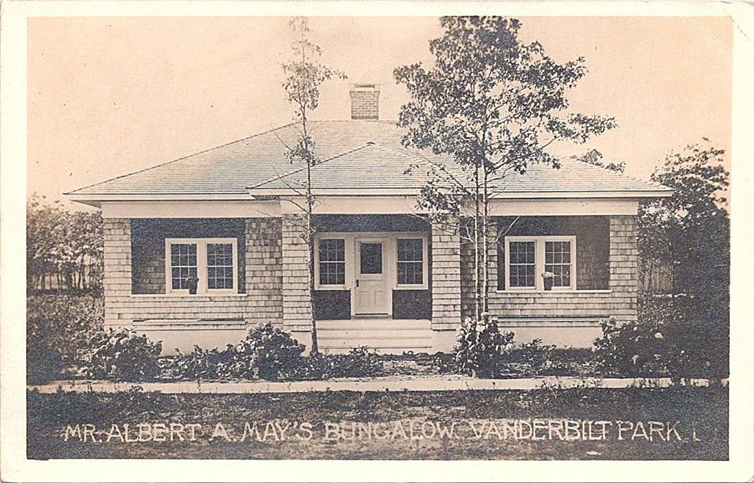 RPPC Vanderbilt Park New York Albert May\'s Bungalow Real Estate Advertising 1912