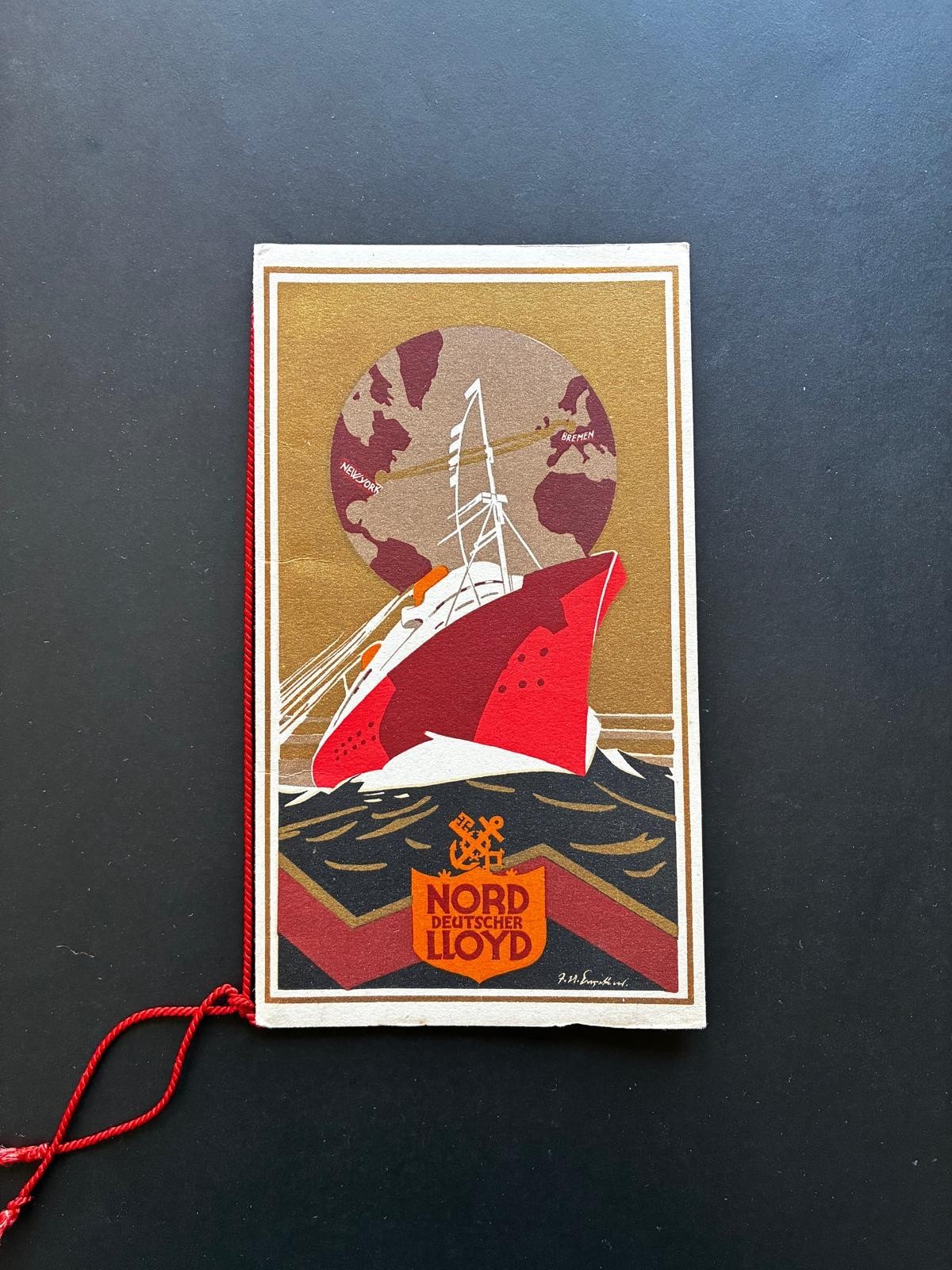 Vintage 1930s SS Bremen Norddeutscher Lloyd Passenger Guide & Sailing Schedule Vintage 1930s SS Bremen Norddeutscher Lloyd Passenger Guide & Sailing Schedule