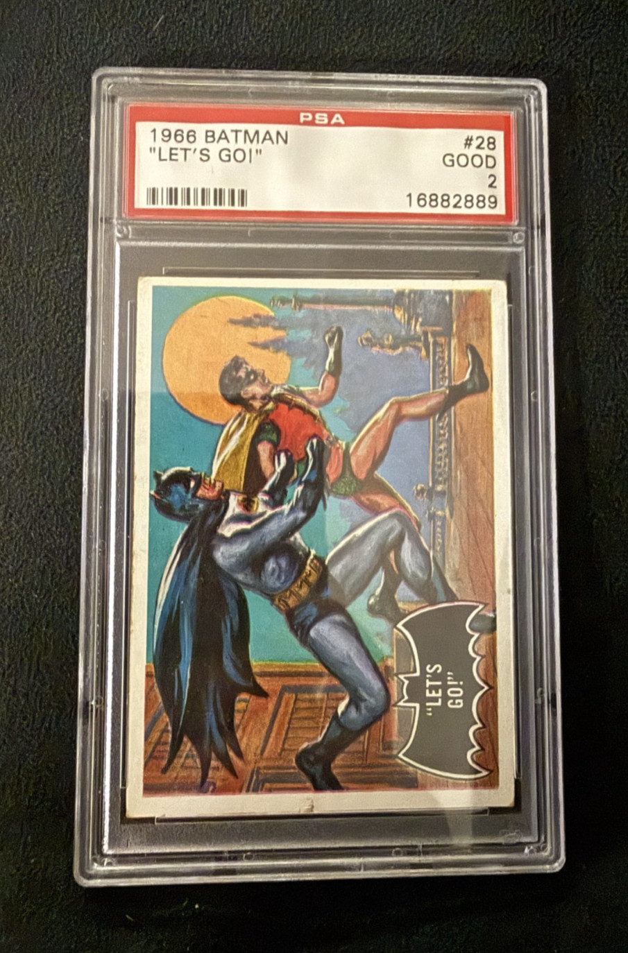 1966 Topps Batman #28 “Let’s Go” Vintage  Graded PSA 2  GOOD