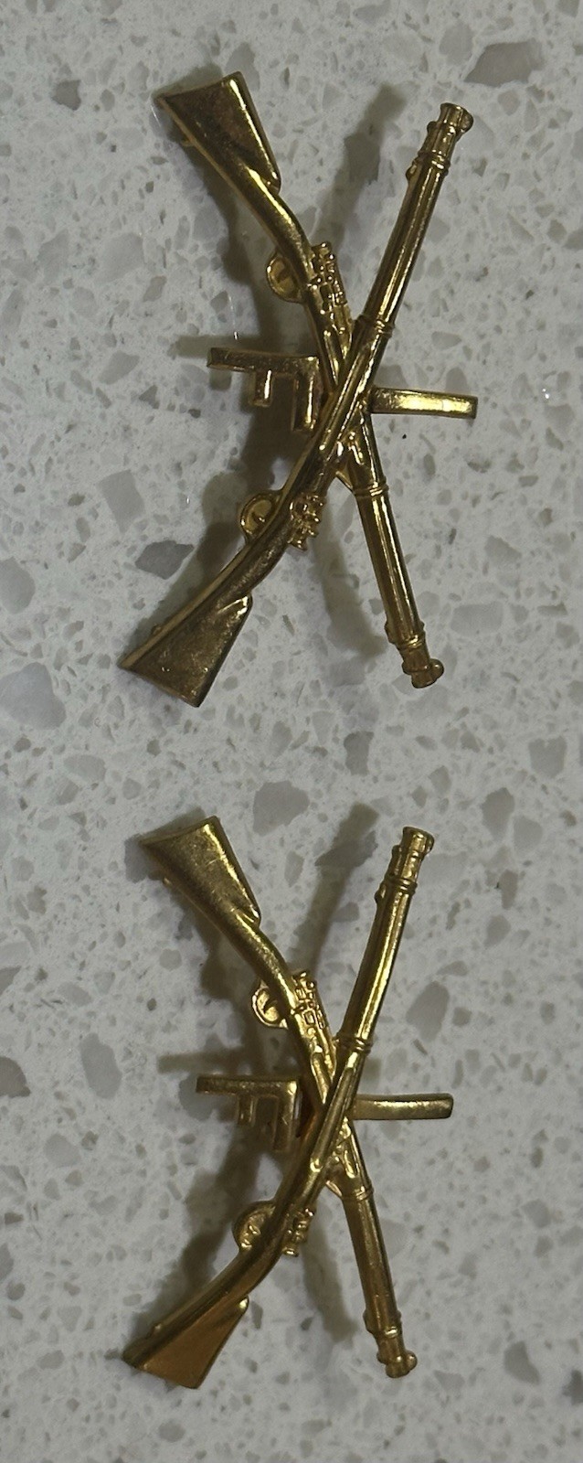 Pr 1907 1st. Infantry K. Co. Collar Devices. Museum Quality.