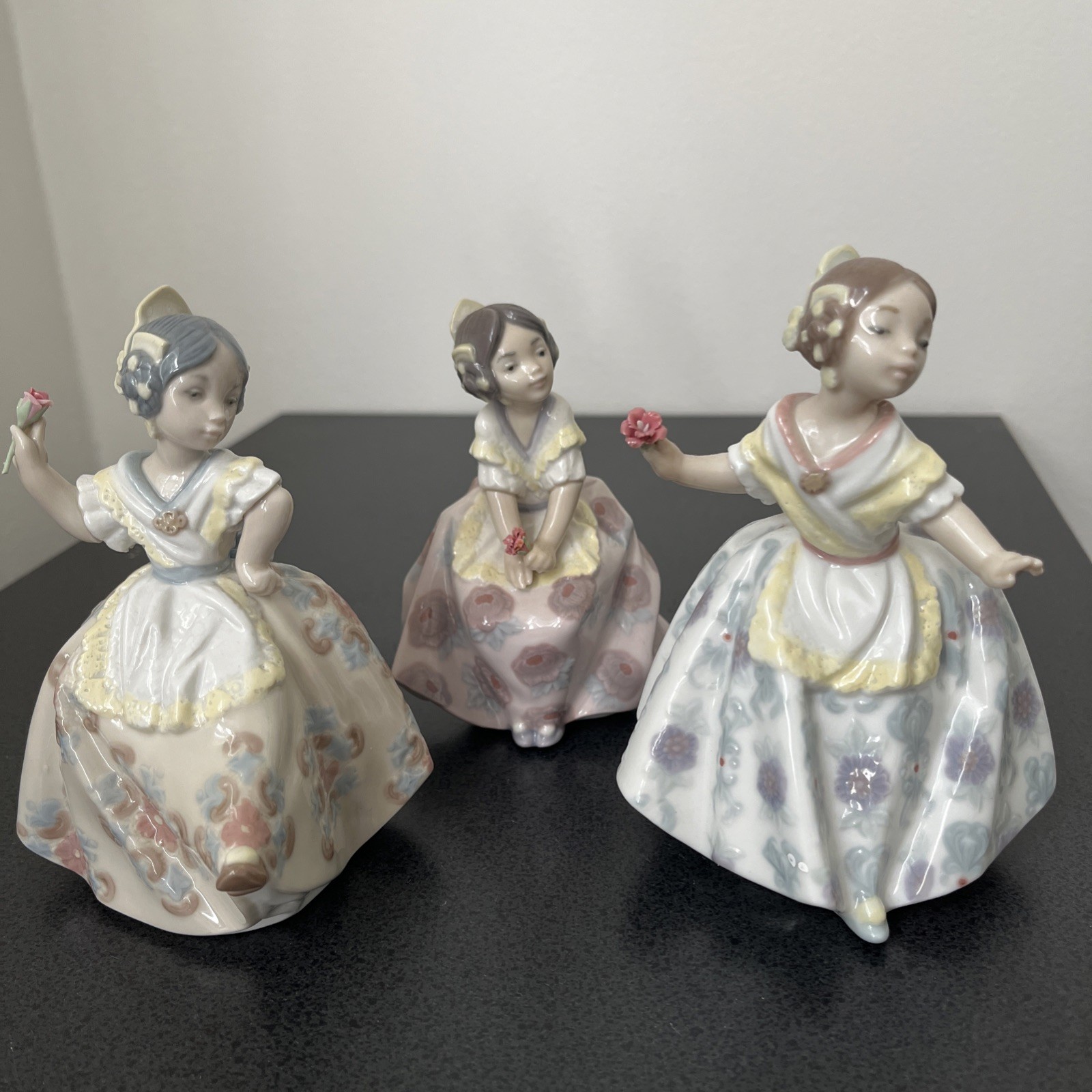 Lladro Valencia #5372 Lolita, #5373 Carmencita & #5375 Teresita - MINT Lladro Valencia #5372 Lolita, #5373 Carmencita & #5375 Teresita - MINT