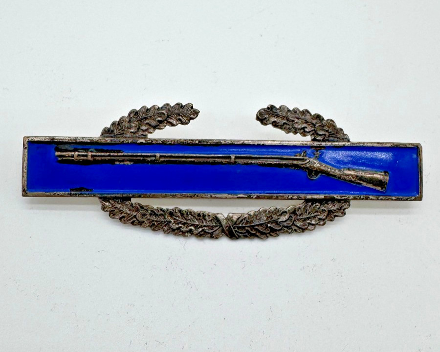 WWII Era US Army Combat Infantryman Badge CIB Sterling Blue Enamel