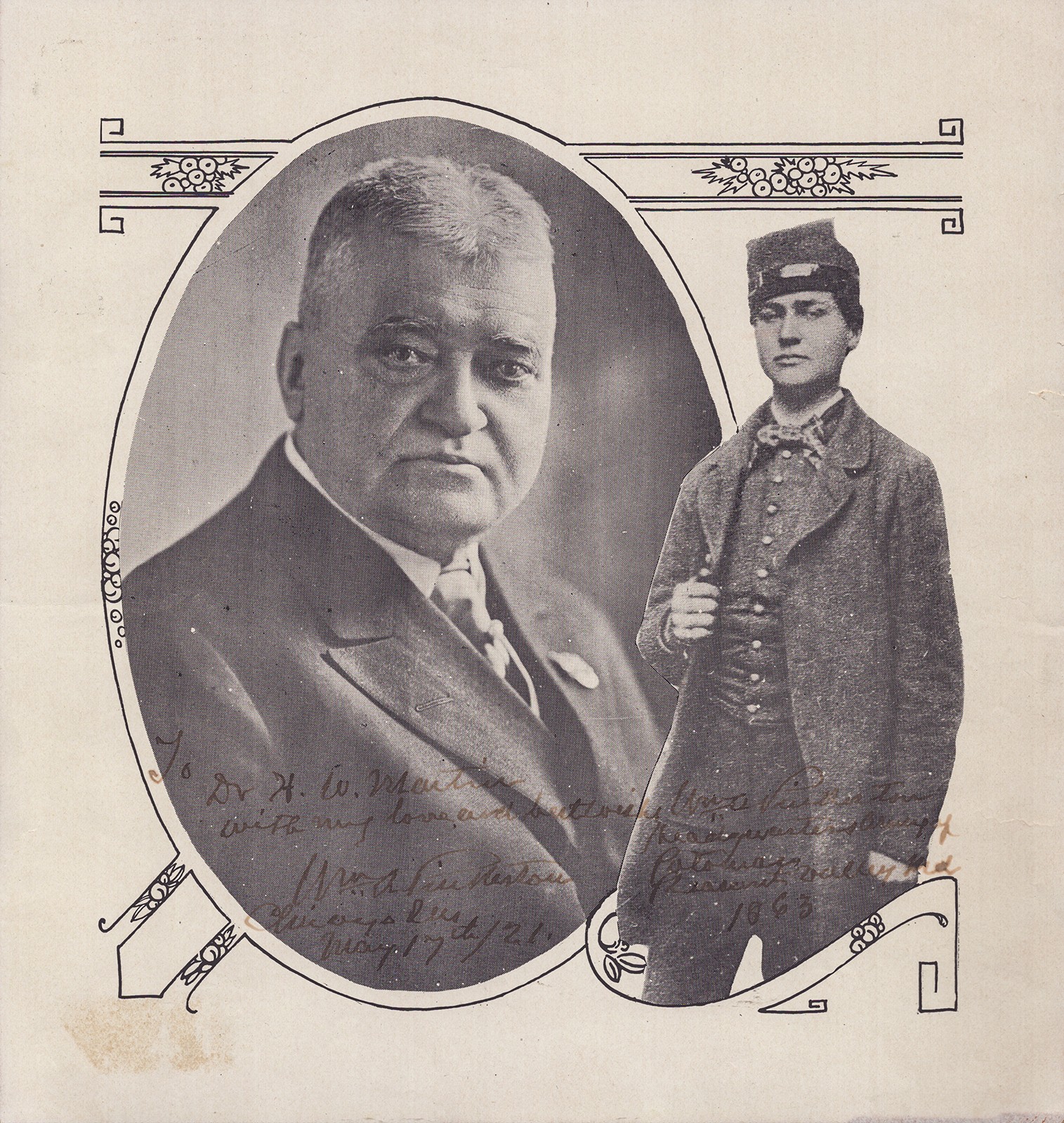WILLIAM A. PINKERTON - INSCRIBED BOOK PHOTOGRAPH SIGNED 05/17/1921