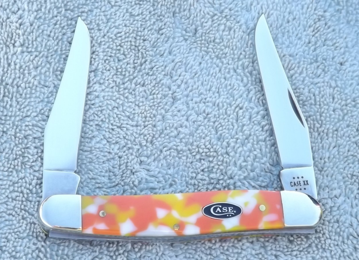 2024  DISCONTINUED  CASE XX   CANDY CORN  KIRINITE   MUSKRAT KNIFE  CLEAN NO BOX