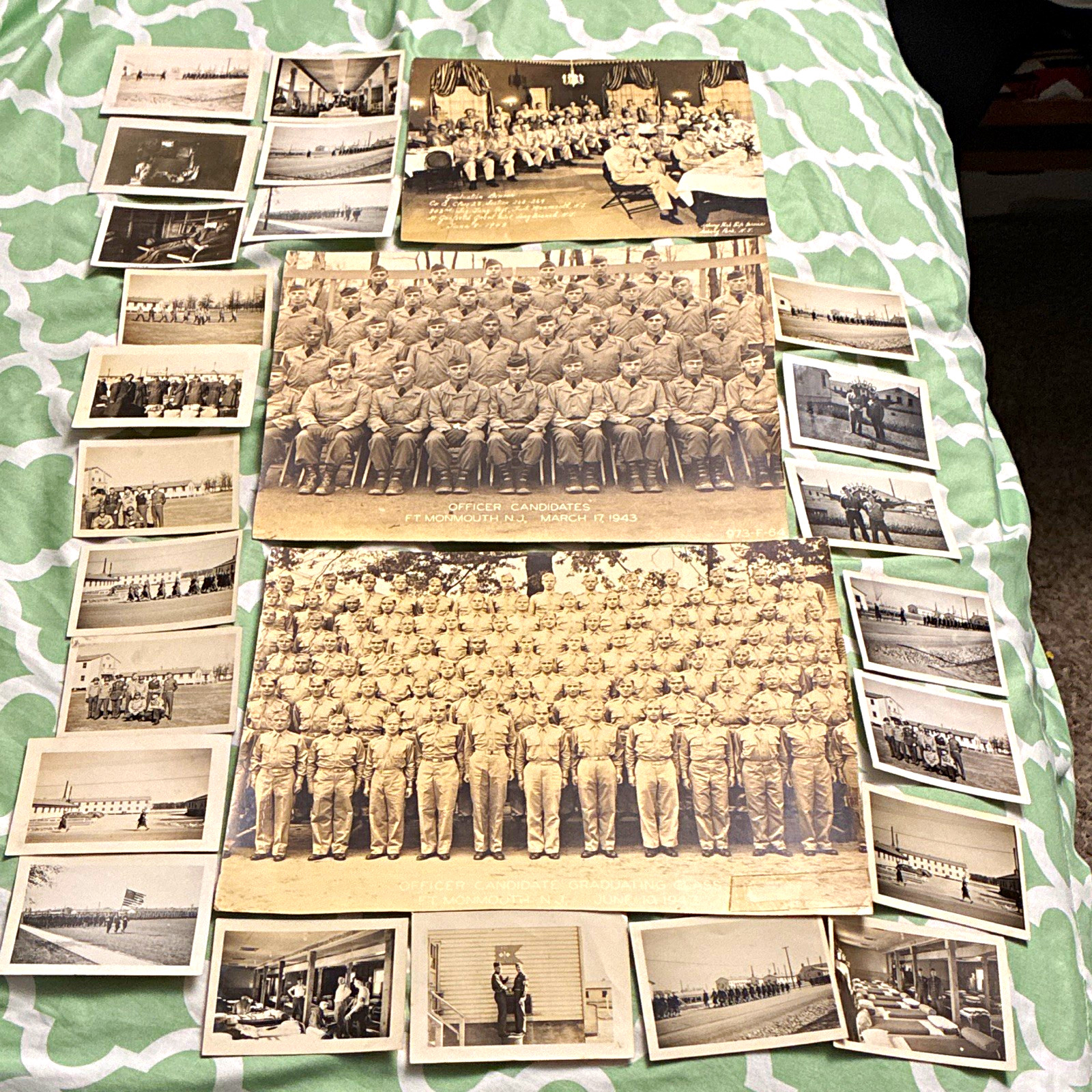 Vintage 1943 WWII Ft. Monmouth NJ B&W Original Officer Candidates Photo Lot (24) Vintage 1943 WWII Ft. Monmouth NJ B&W Original Officer Candidates Photo Lot (24)