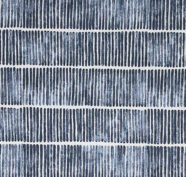 3.375 yds Stout Textiles Trend Denim Blue & White Striped Cotton Blend Fabric