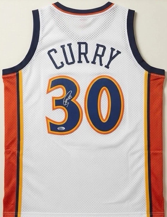 Warriors team Signed Authentic Jersey Stephen Curry JSA Authentic. JERSEY ONLY