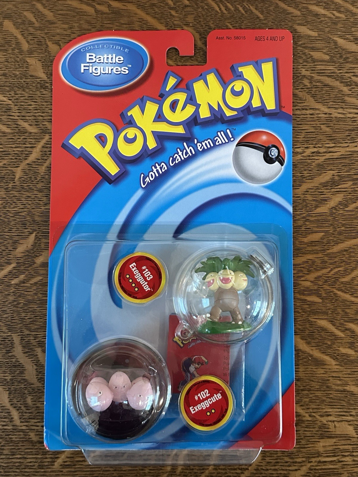 New 2000 Pokemon Hasbro Battle Figures #102 Exeggcute #103 Exeggcutor Rare HTF
