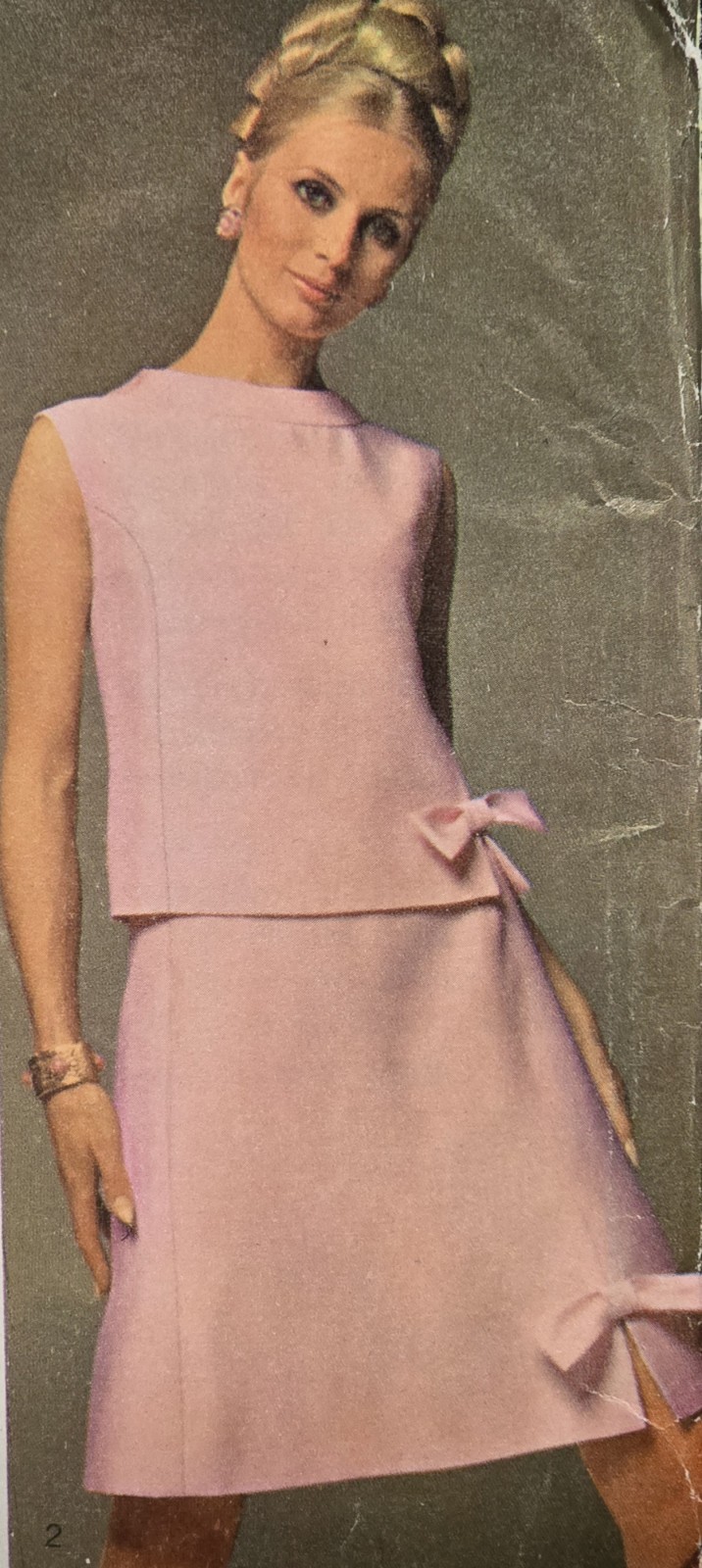 Vtg Simplicity Designer Fashion Pattern 8090, Misses 2 Pc Dress; B34, FF, CUTE