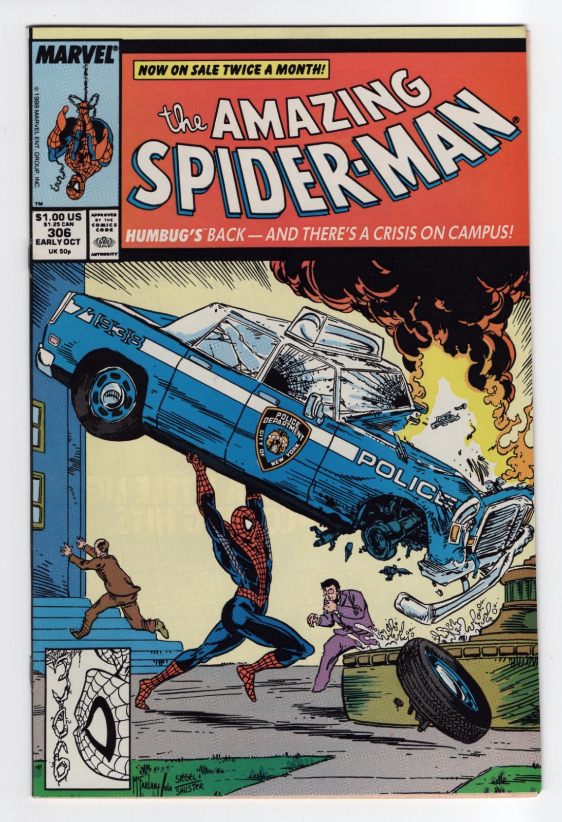 Amazing Spider-Man #306 NM Raw High Grade Key McFarlane Action Comics #1 Homage Amazing Spider-Man #306 NM Raw High Grade Key McFarlane Action Comics #1 Homage