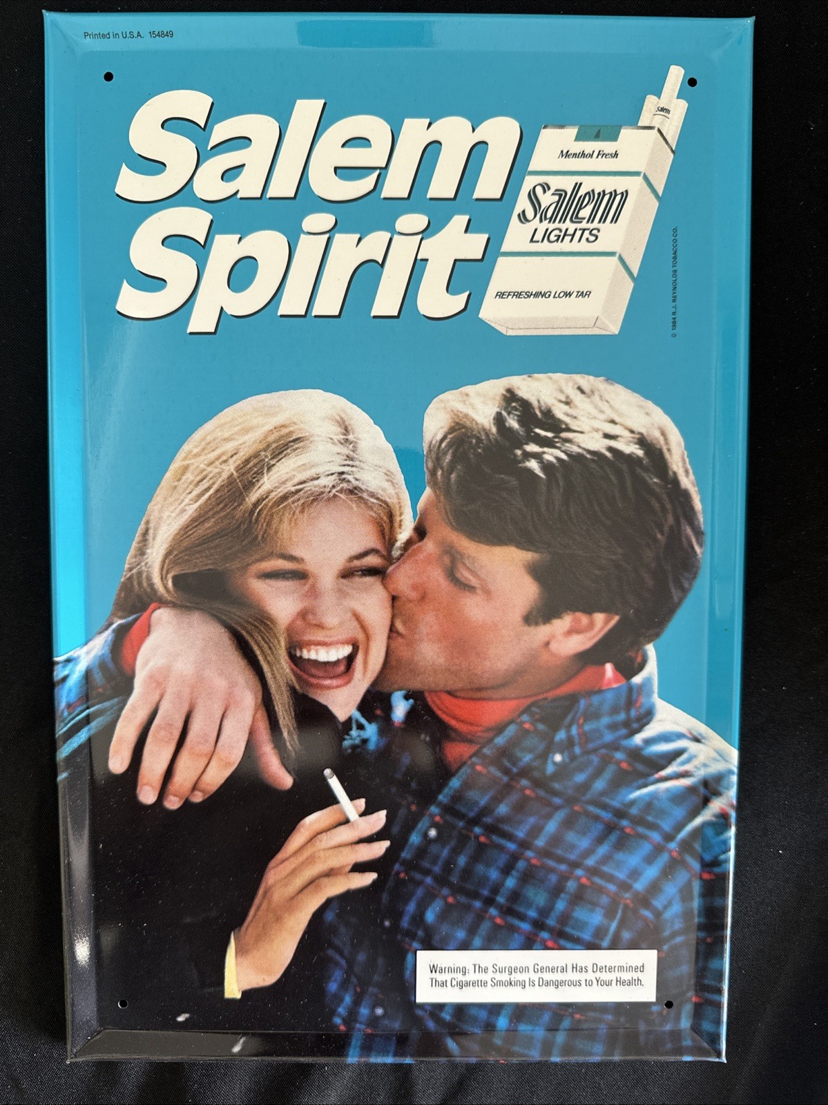 Vintage Salem Spirit Metal Sign, Preowned, 13.75” X 9”, 1 Sided, 1984 c5