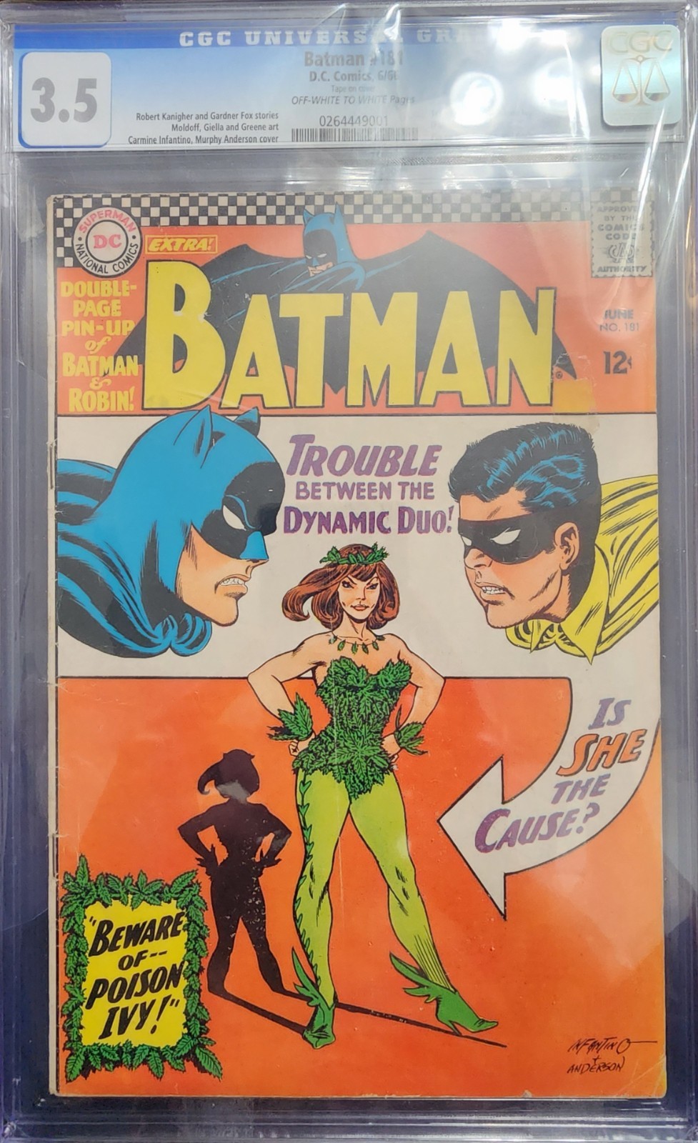 Batman #181 CGC 3.5 1966 DC Comics 1st Appearance of Poison Ivy