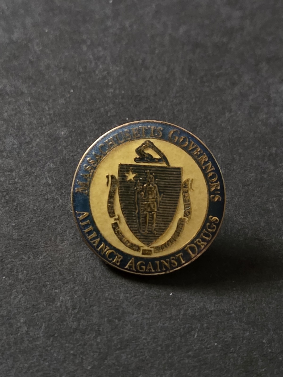 Vintage Seal Of Governor Commonwealth Of Massachusetts Alliance Against Drugs  