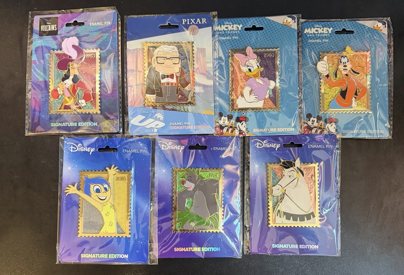 *LOT OF 7* DISNEY ROYAL STAMP x Pink A La Mode Collectible Pins
