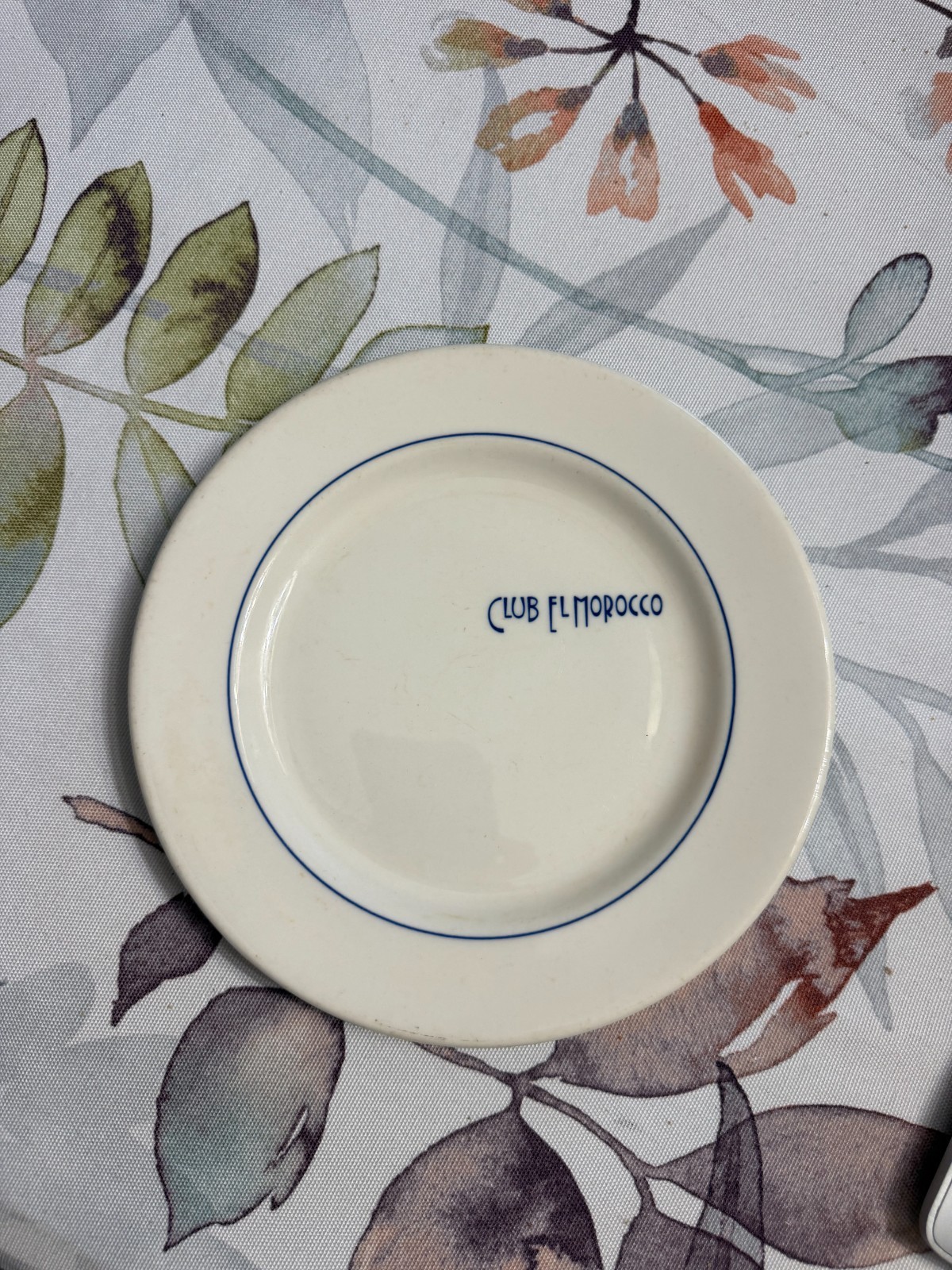 El Morocco  NYC   Rare Vintage Ceramic  Salad Plate @ 1949; Diameter 6.5
