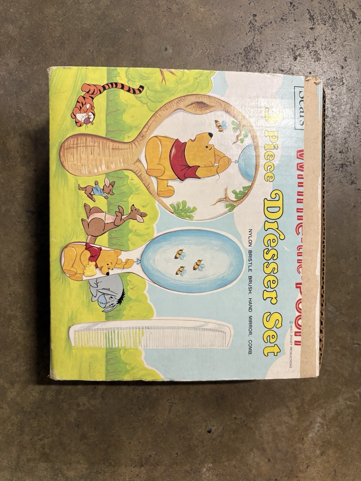 1970s Vintage Winnie The Pooh Sears 3 Piece Dresser Set 1970s Vintage Winnie The Pooh Sears 3 Piece Dresser Set