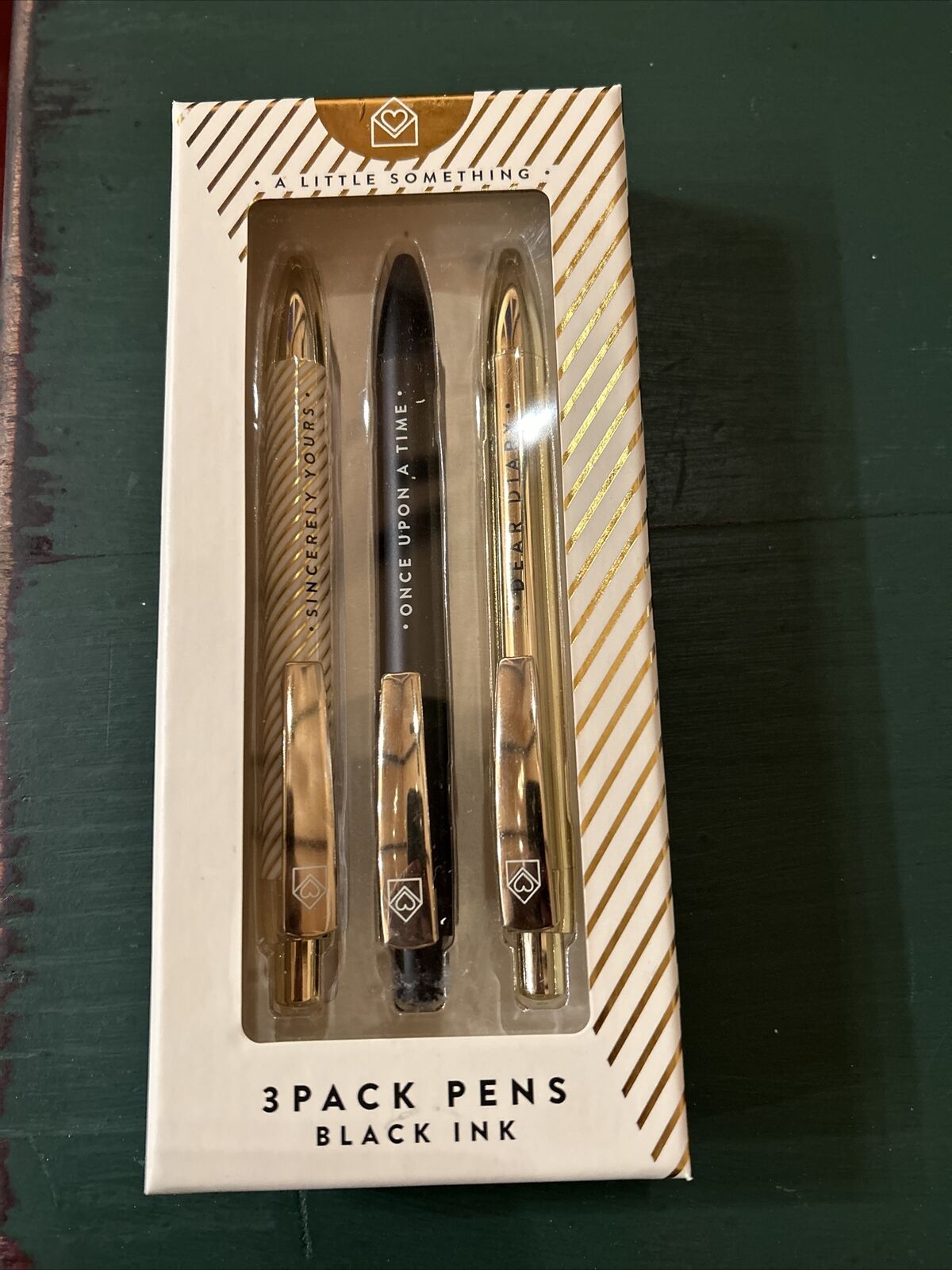 New 3 Pack Pen Black Ink Gift Set