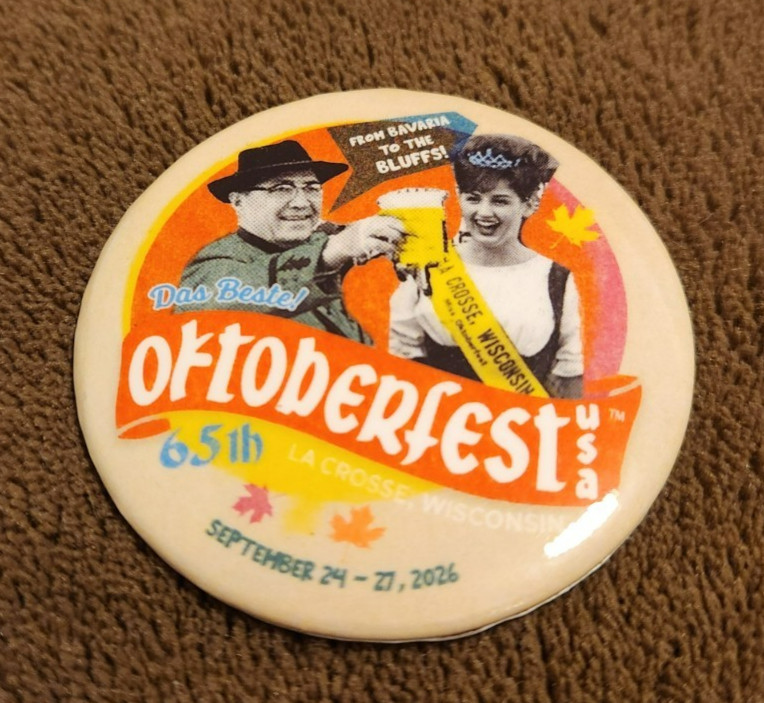 HTF 2026 Oktoberfest USA in La Crosse, Wisconsin Collectors Button Pin Pinback