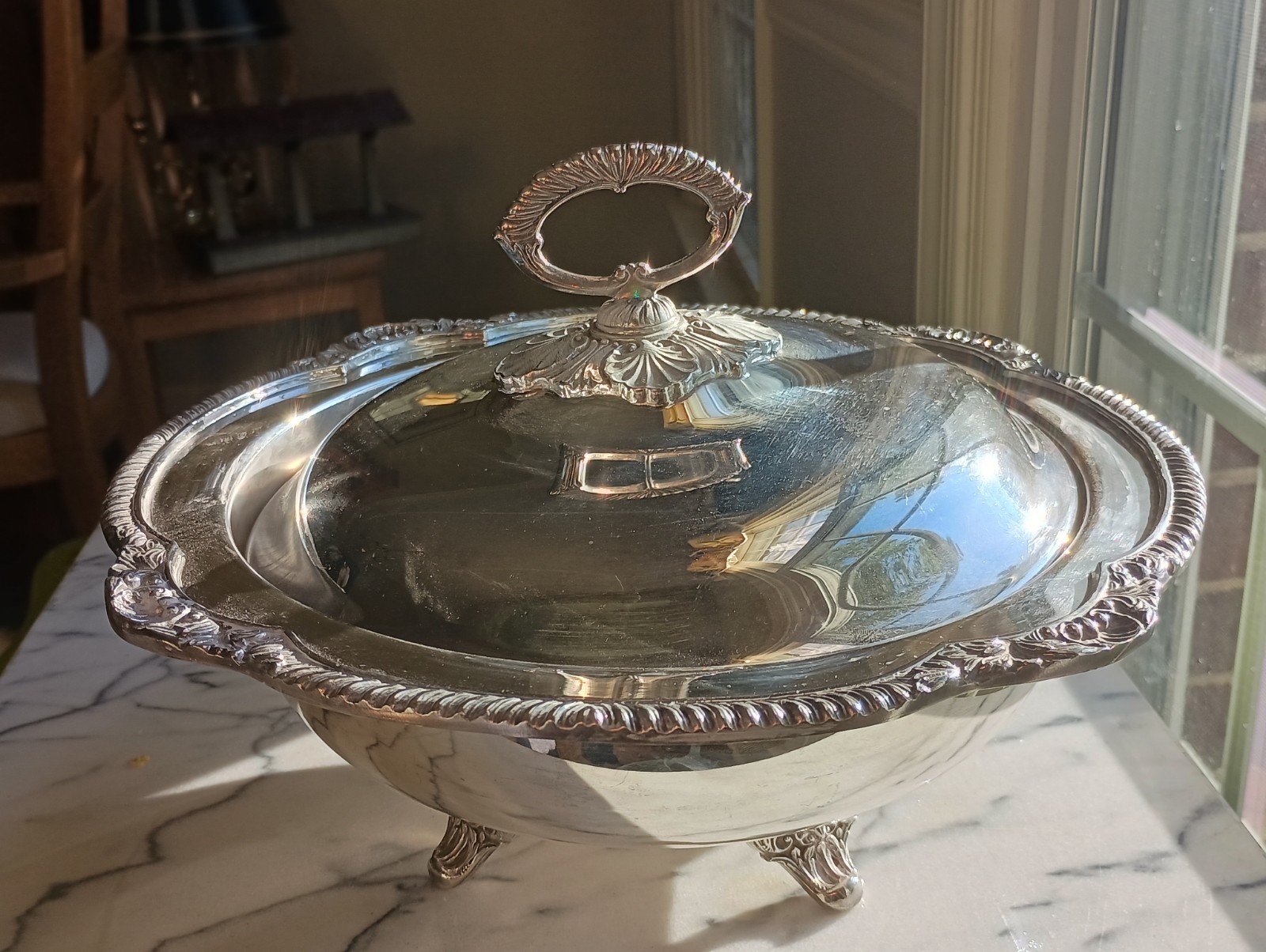PRICE CUT Neiman Marcus Silver Plate Covered Server
