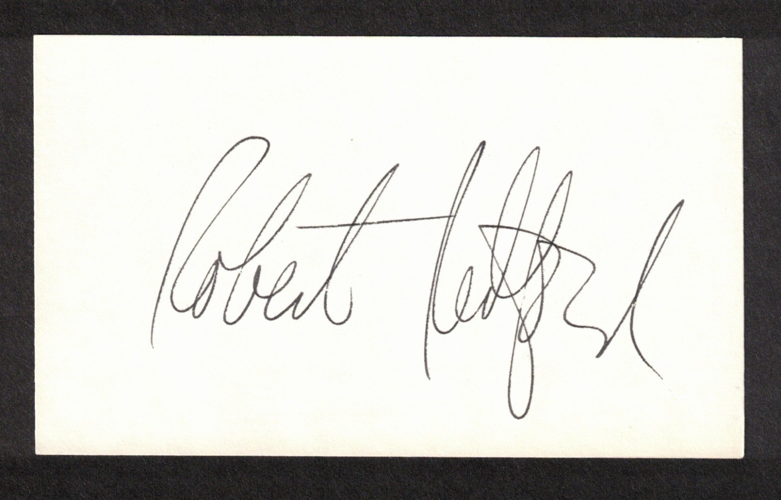 Robert Redford American Actor Original Signed Autograph 3x5 Index Card