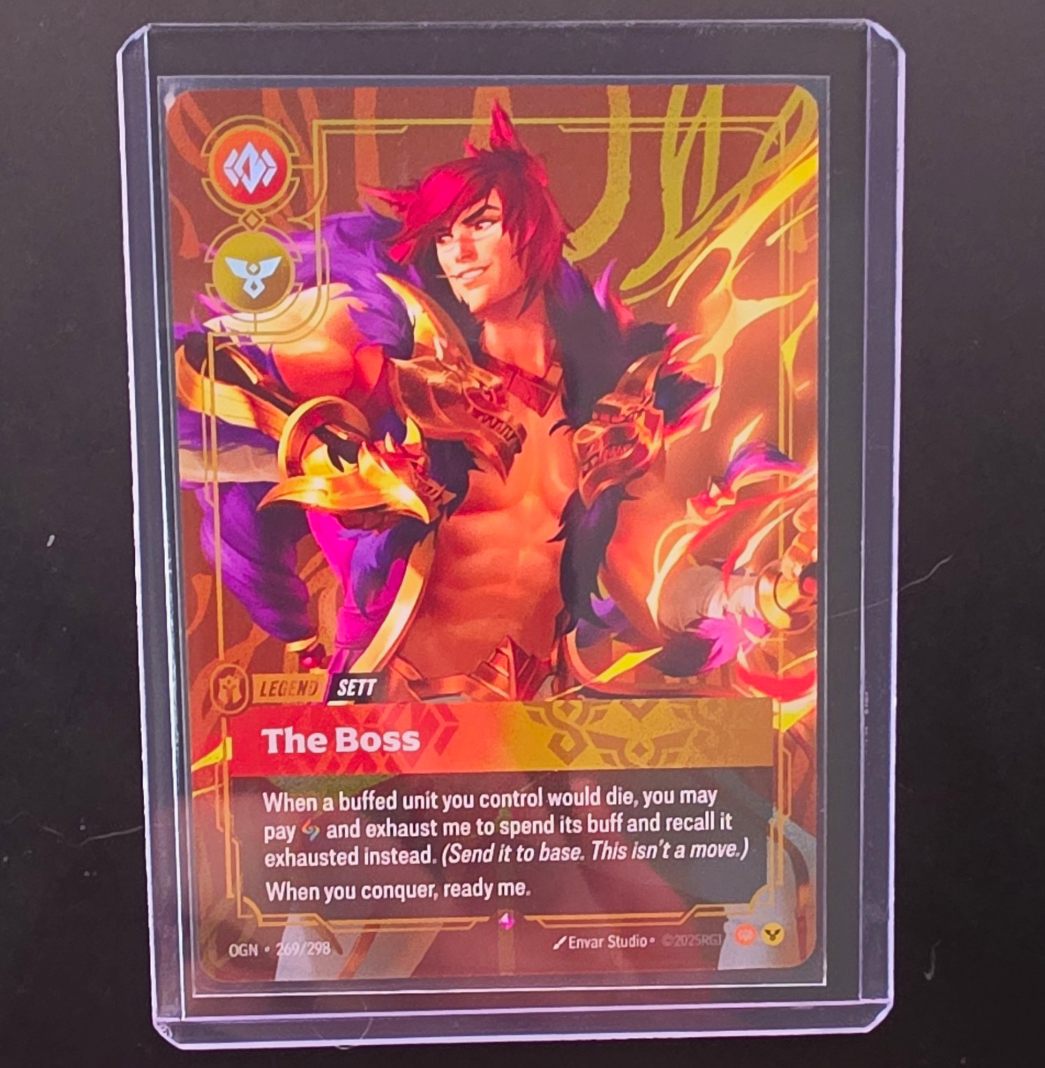Envar Studio League of Legends OGN Sett The Boss Legend 269/298 2023 Card
