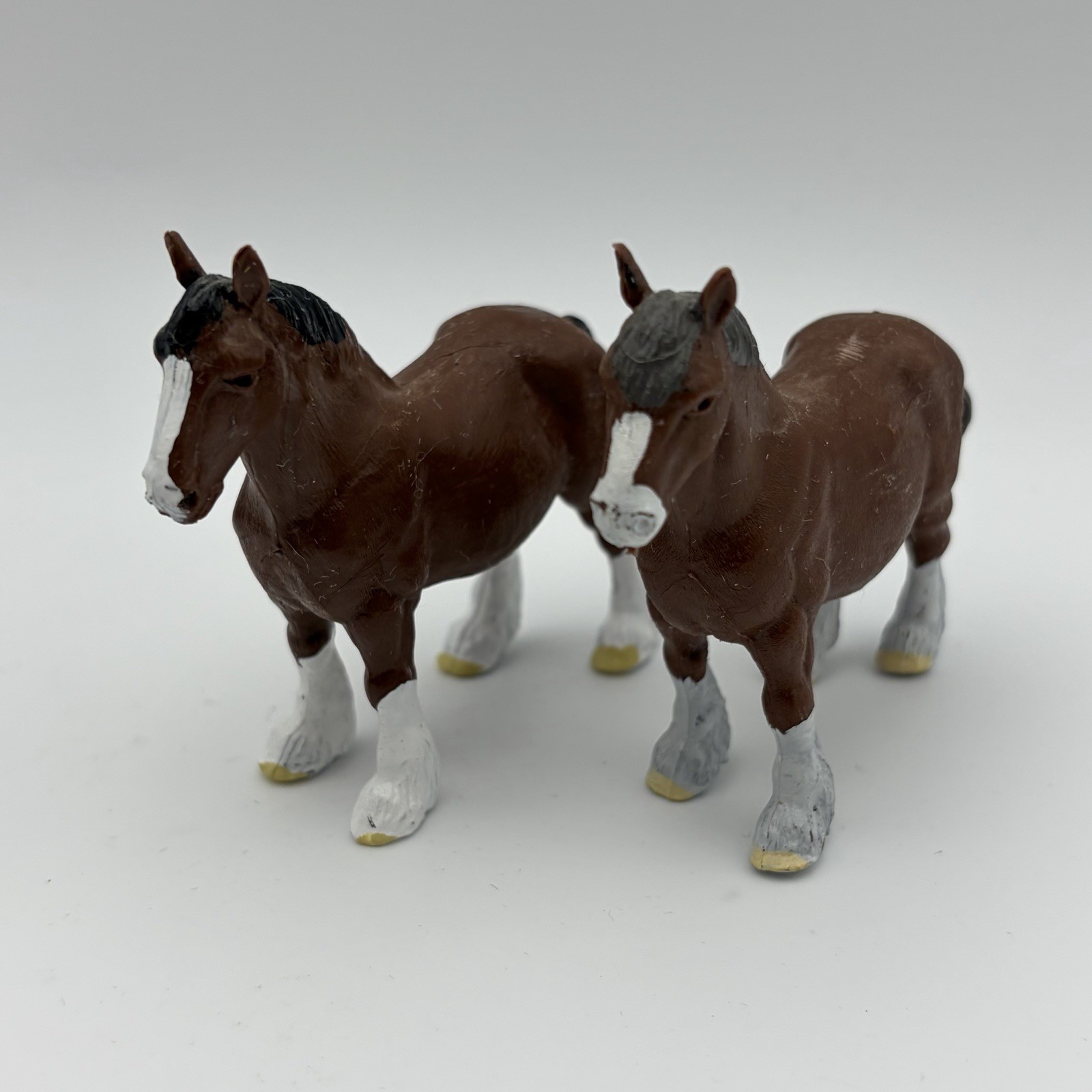 VTG ✅ 1970 Britains Ltd Shire Heavy Draft Horse Pair 1:32 Farm ✅ Made In England