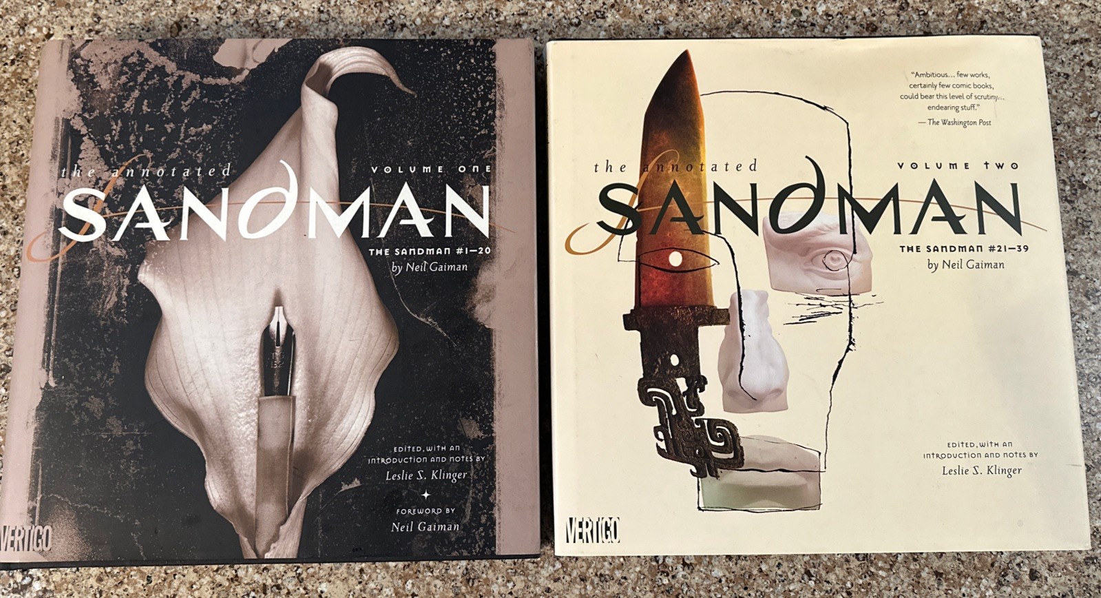 The Annotated Sandman Neil Gaiman Hardcovers Volume I & II Excellent Condition The Annotated Sandman Neil Gaiman Hardcovers Volume I & II Excellent Condition