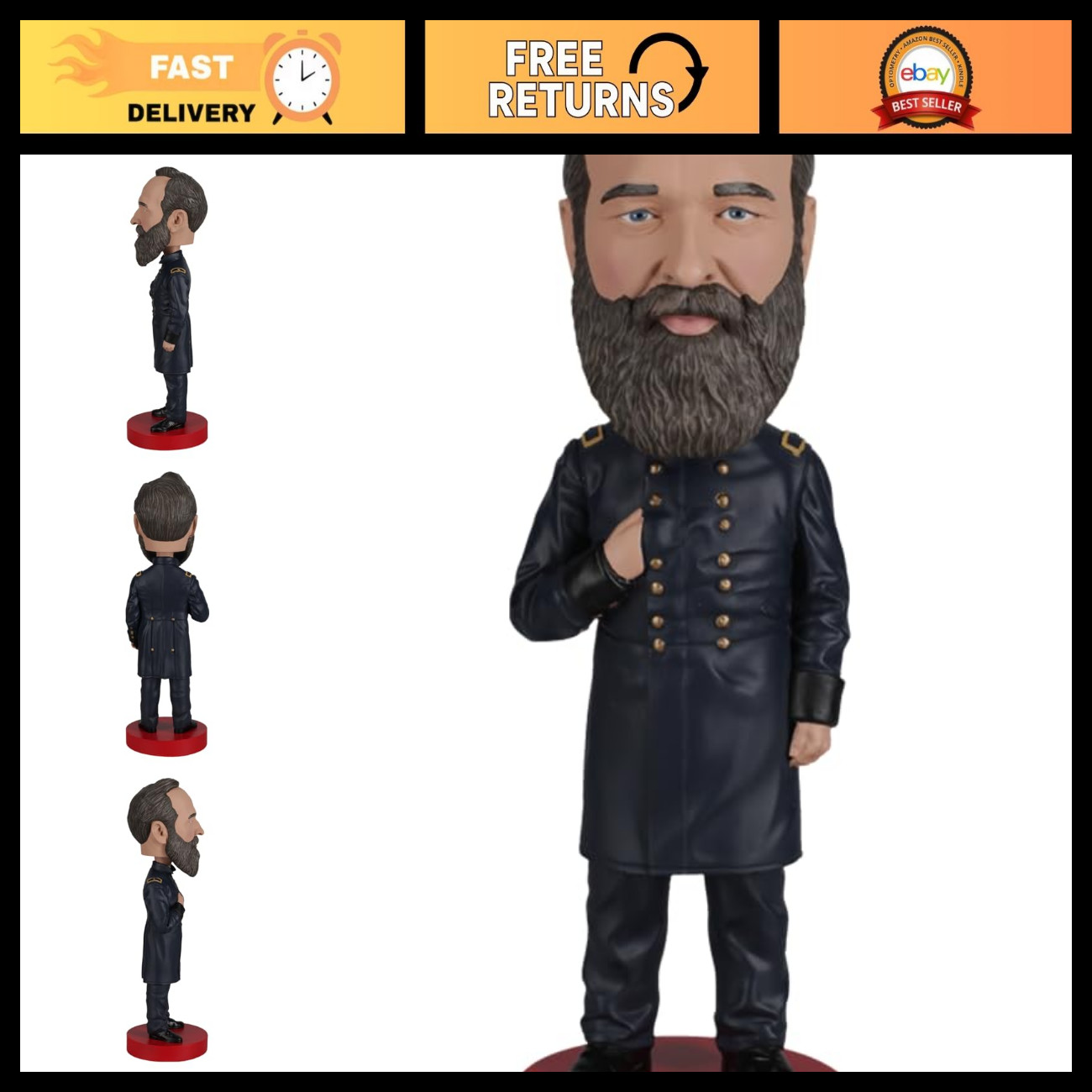 James Garfield 20th President Bobblehead Statue - Collectible Figure, Gift Idea