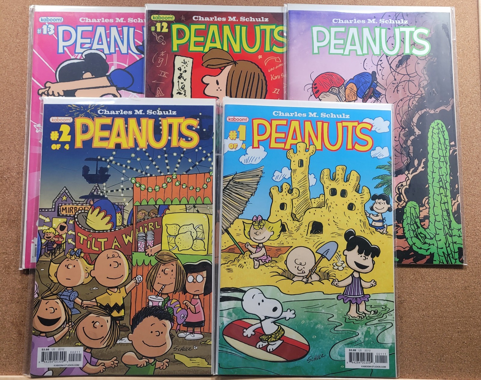 Peanuts Comics Lot of 5 #1 #2 #12 #13 #17 KaBOOM 2012-14 Snoopy Charlie Brown