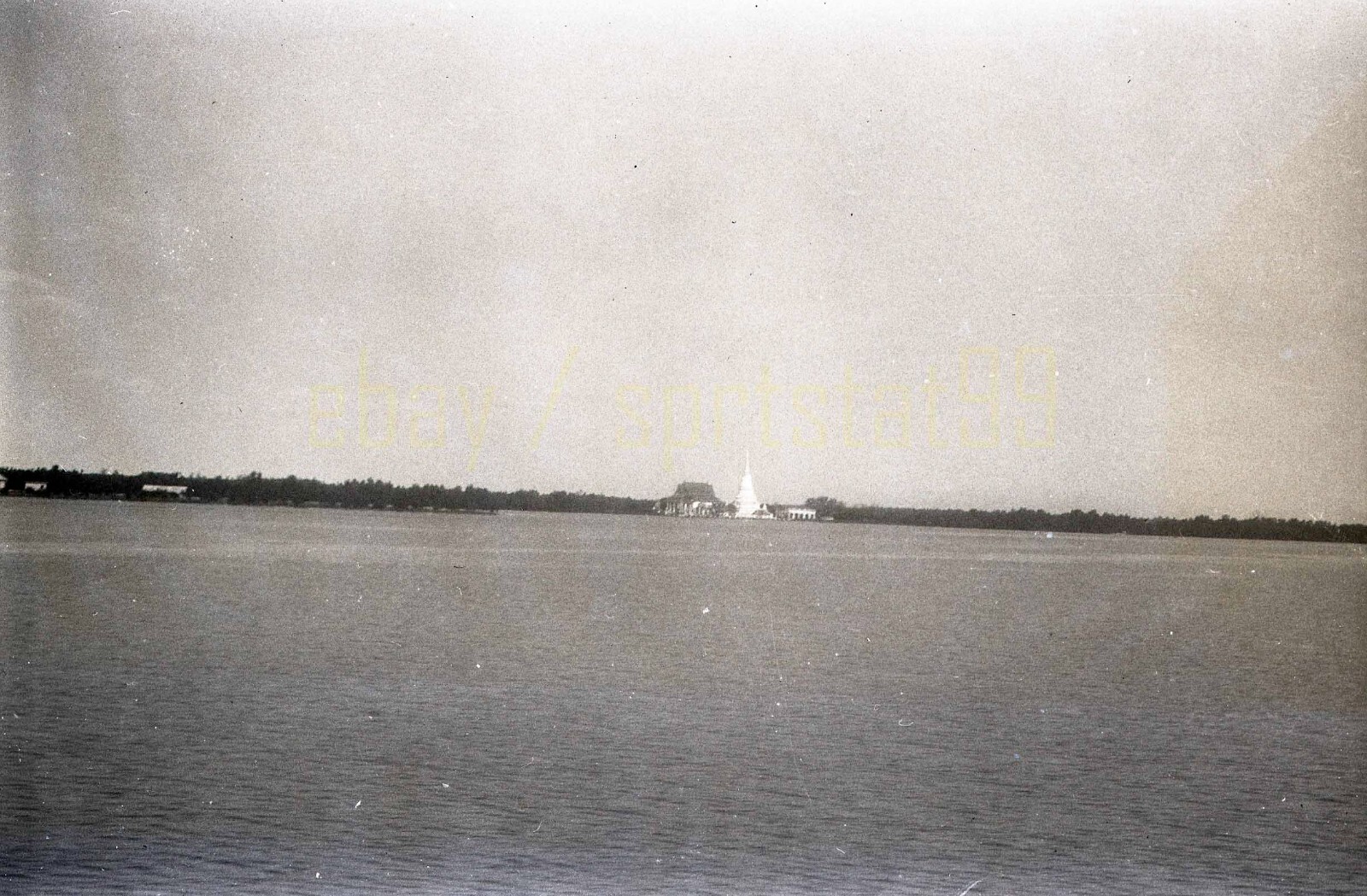 Wat Prayoon / Buddhist Temple - 1930 Bangkok Thailand - Vintage Negative