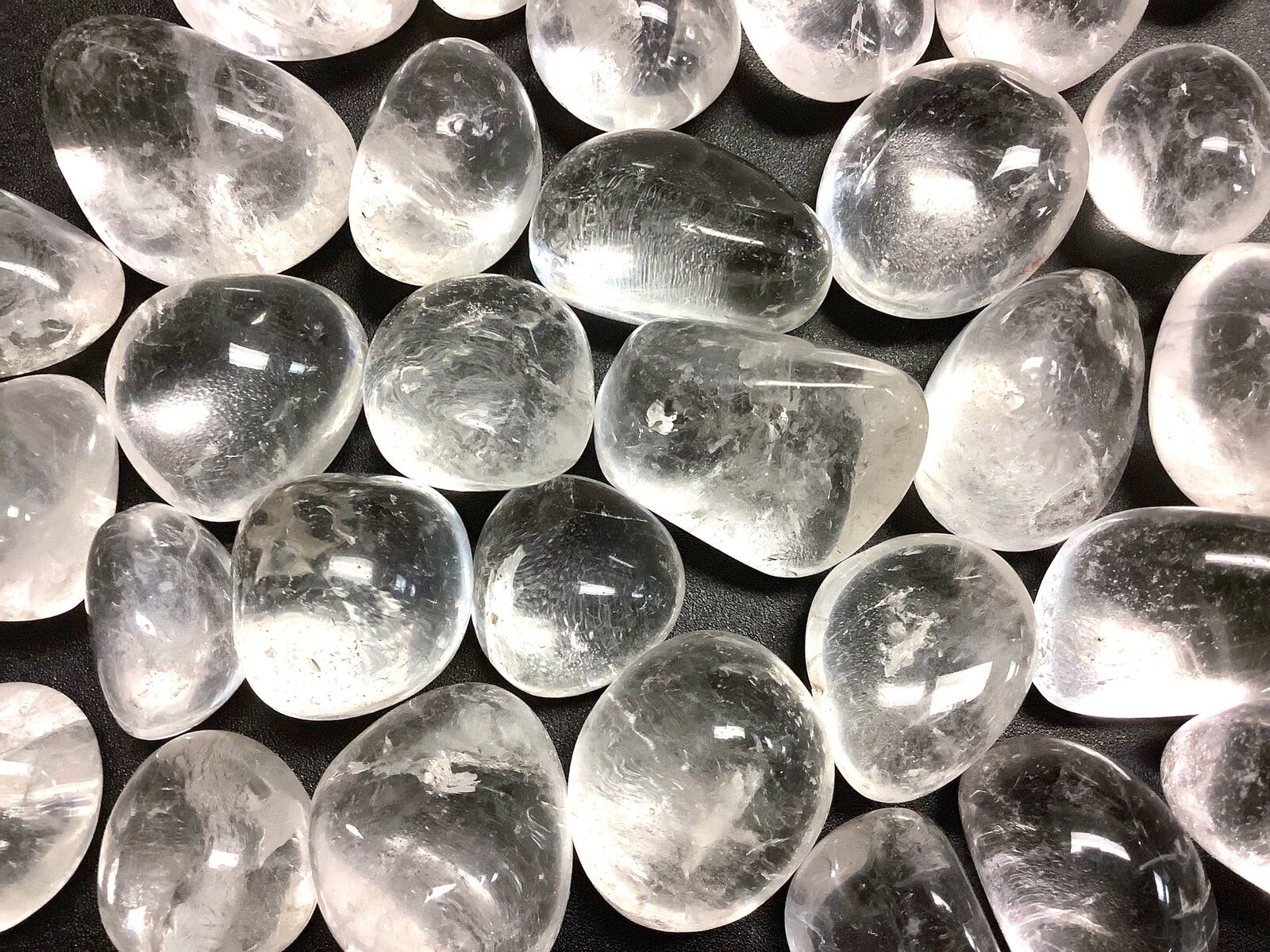Tumbled Clear Quartz Crystal (3 Pcs) Gemstone Polished Gemstones Natural