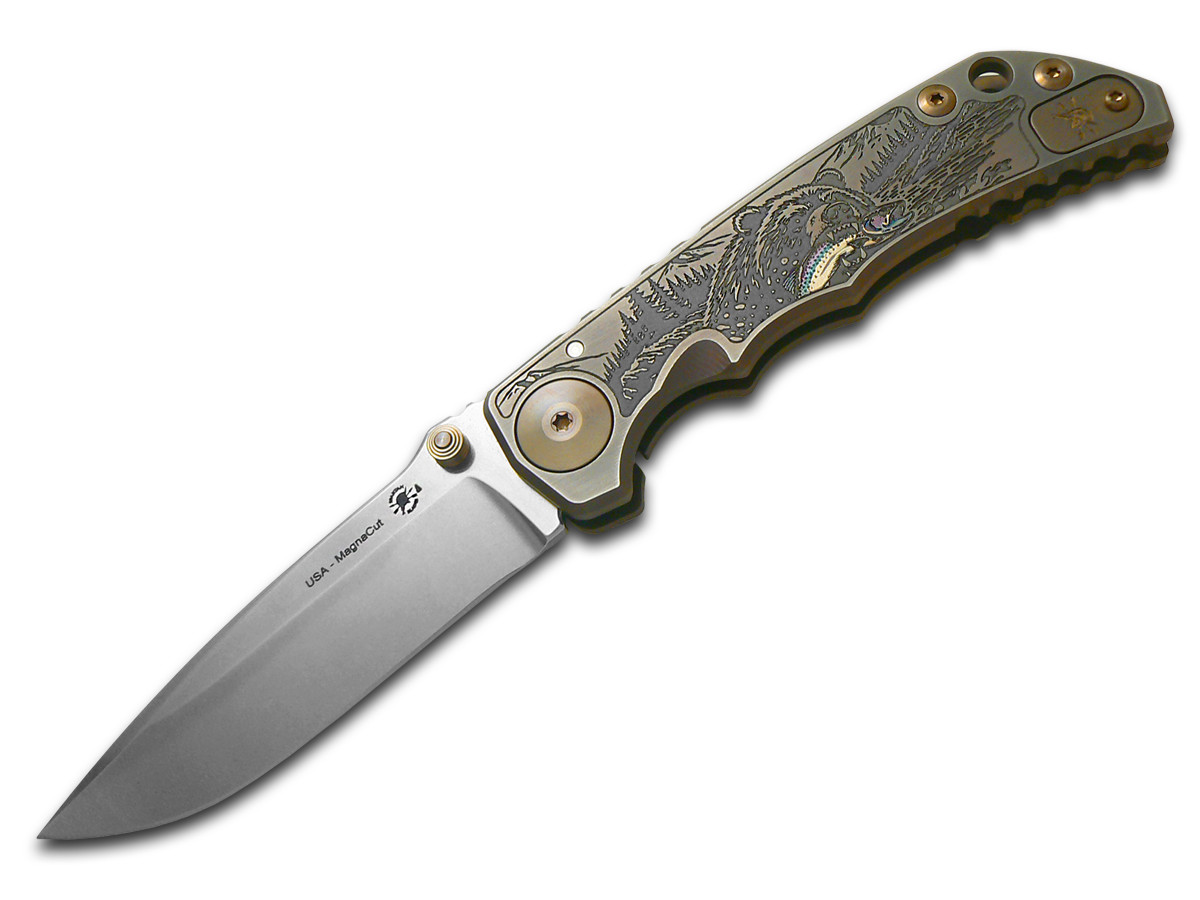 Spartan Blades Harsey Folder SF5 Grizzly Bear Titanium MagnaCut Stainless Knife