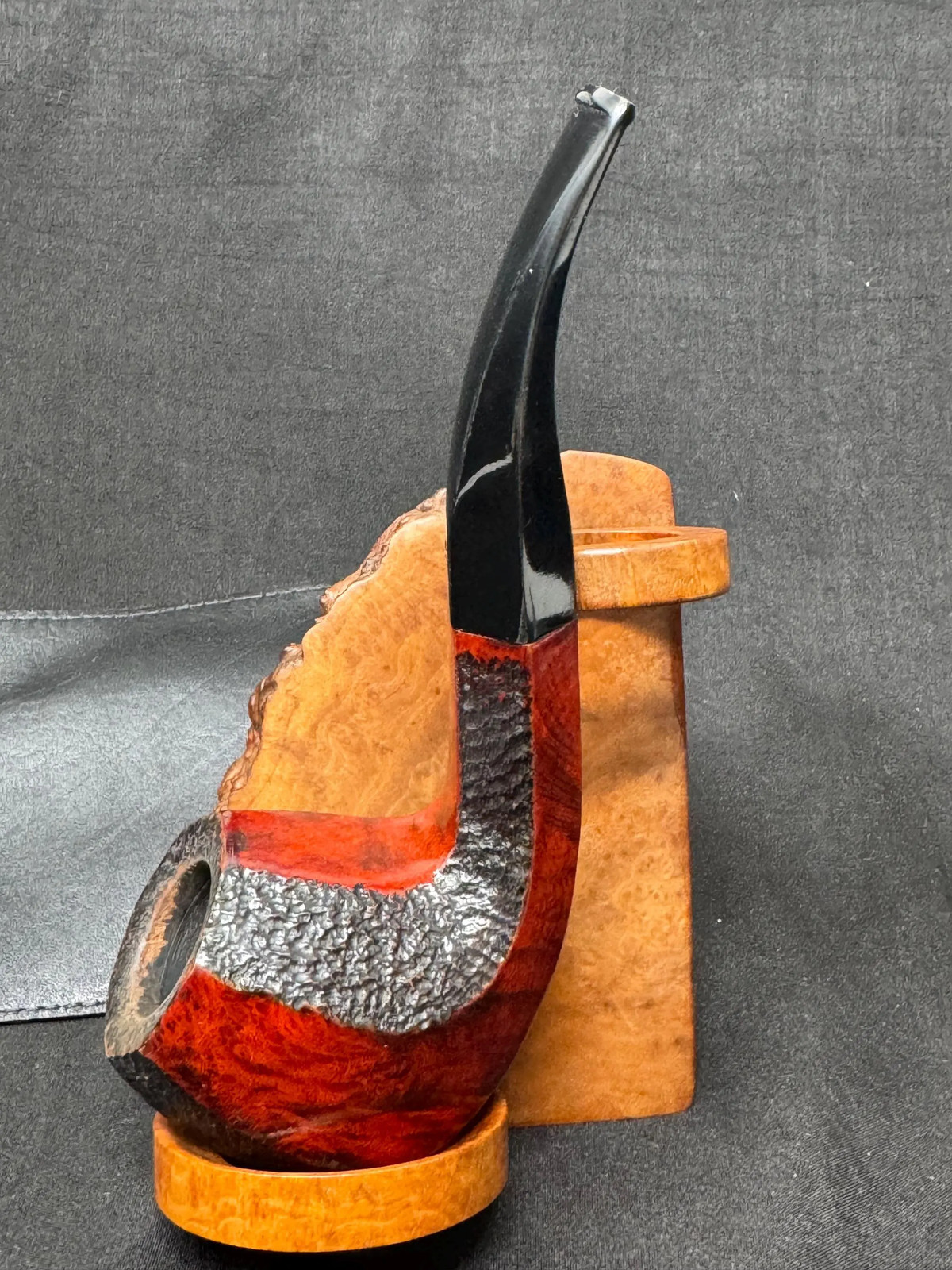 Wessex XL Modell 130 Bent Billiard 2002 #197 Sandblast Briar Collectible Estate