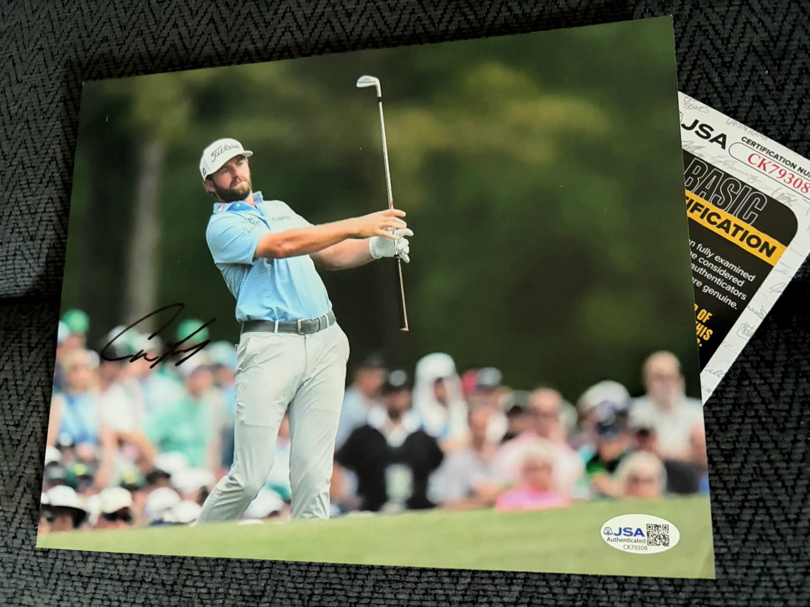 Cam Cameron Young PGA Golf Signed 8 X 10 Photo JSA Aurhenticated Very Rare