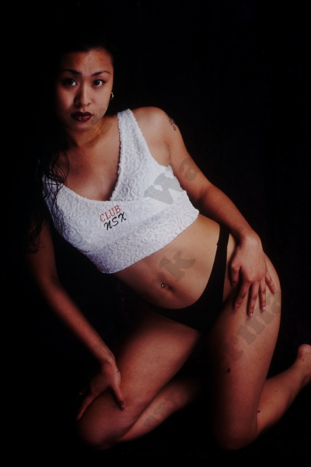 beautiful woman busty glamour Vintage 35mm Slide T4i11