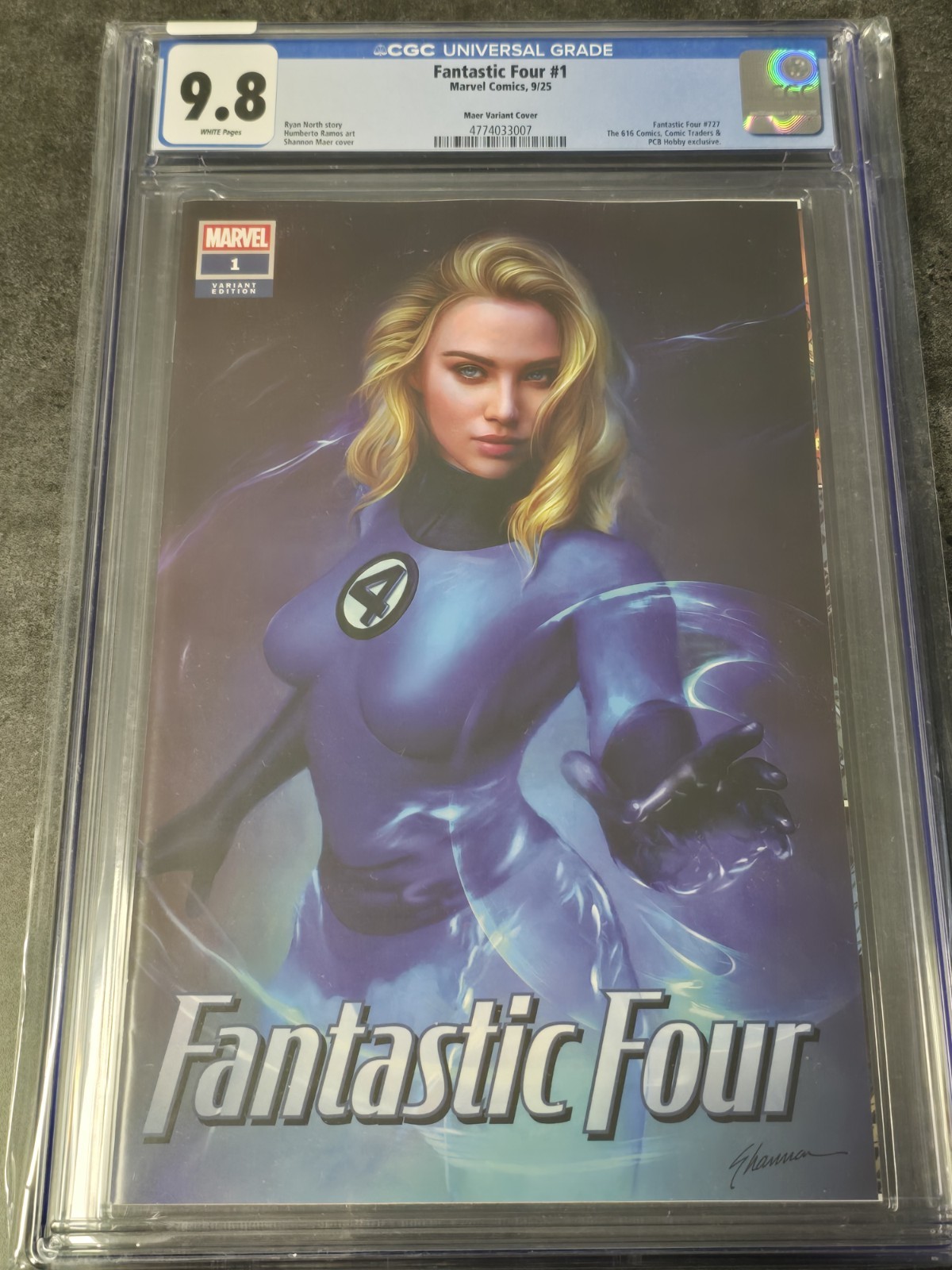 Marvel Fantastic Four #1 Shannon Maer/ Variant Cover /CGC 9.8/ White Pages Marvel Fantastic Four #1 Shannon Maer/ Variant Cover /CGC 9.8/ White Pages