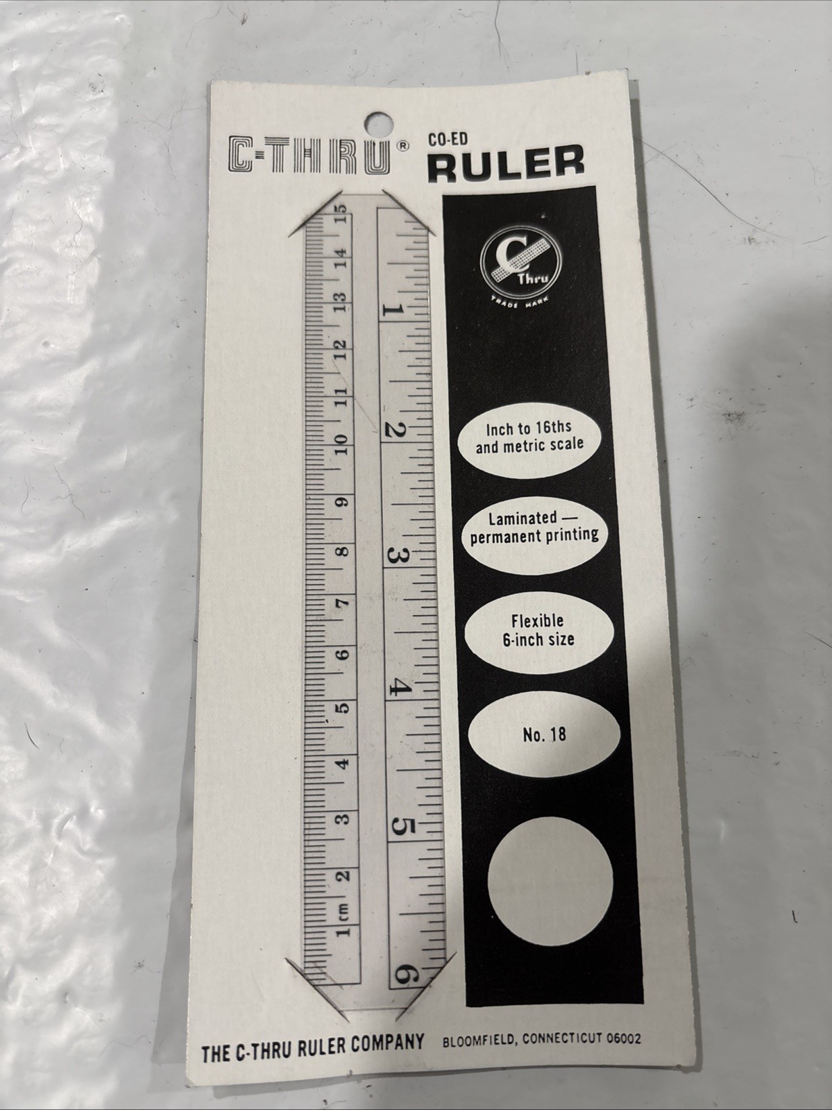 Vintage C-THRU standard/Metric Ruler No. 18  made in usa