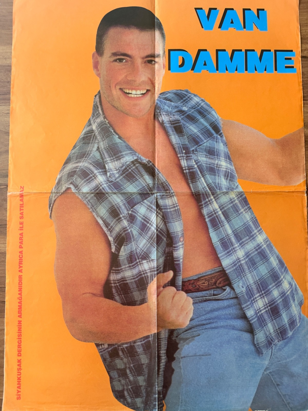 Jean Claude Van Damme Rare Turkish Vintage Poster Original Action Movie 1990s